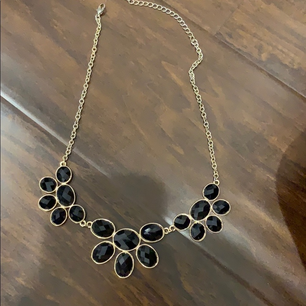 Black statement necklace